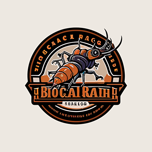 roach removal company logo 3 color vector