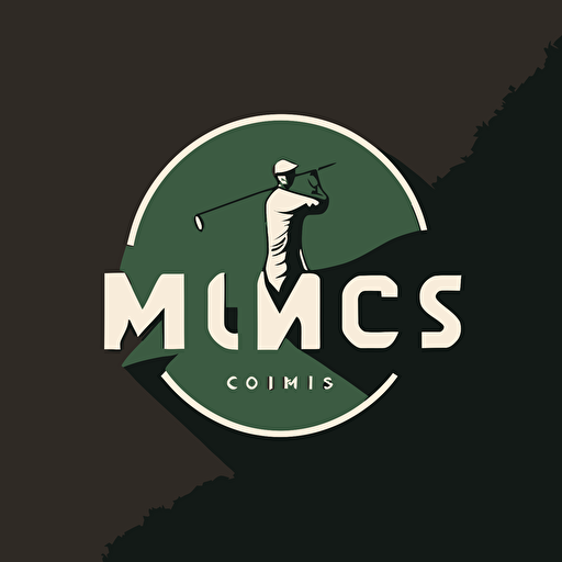 simple minimalistic logo for a golf company named JAMS, bicolor, vector