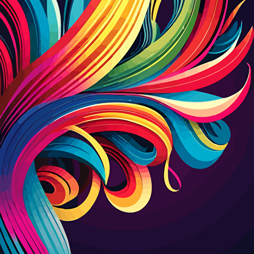 vector art, colorful, strands of color