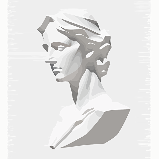 Simple white 2d model Vector Art