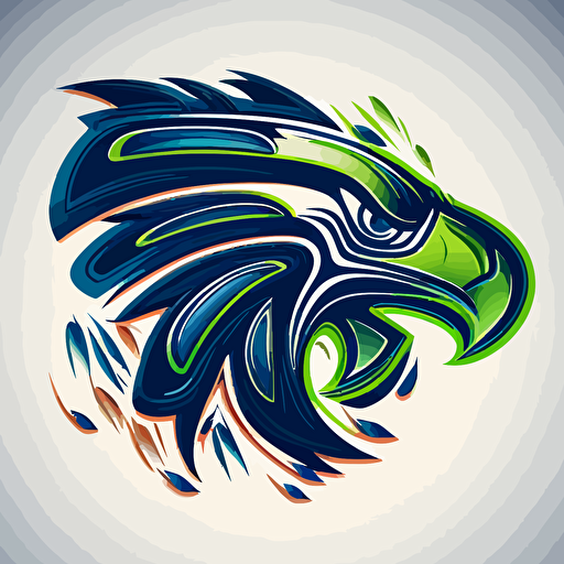 Seattle Seahawks, NFL, Illustration, Logo, Symbolism Style, , Vector Art