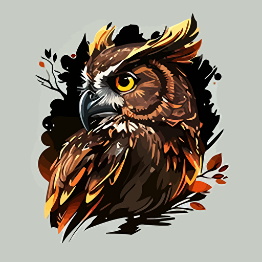 a vector image of an owl. Logo designn