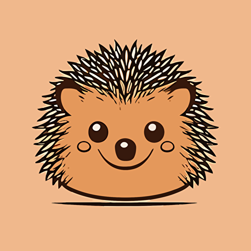Icon, vector, close up, face, hedgehog, online safety, happy, high quality, simple