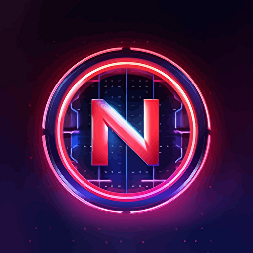 Futuristic Logo design with a N letter and G letter in the middle of the logo, simple vfx for a logo design, event maker simple logo vector, night club theme,blue red text, vector logo, simplistic letter logo, NG