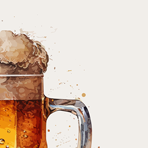 vector beer watercolor