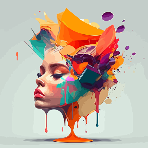 color dripping::1 vector art::1 logo design::1 simple::1 colorful::1 no background::1