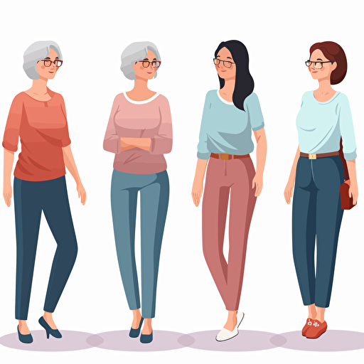 2d vector animation women in menopause