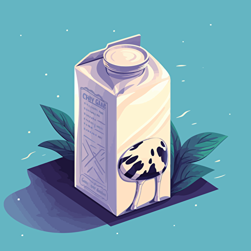 a carton of milk laying on the ground vector lofi