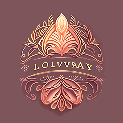 design a logo for Love Always | COLOR mauve, guava, orange-gold | STYLE modern, clean, vector intricate details | MOOD soft warm