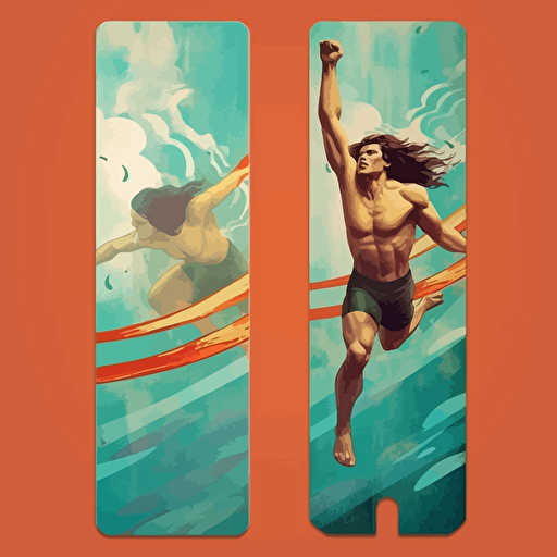 Bookmark, illustration, Serge Rodas, ultimate frisbee, vector