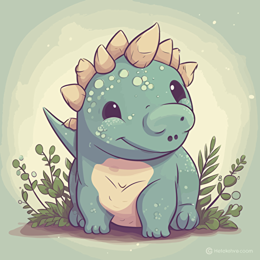 Cute Einiosaurus vector image