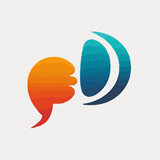 A communication logo , simple, vector, minimalist