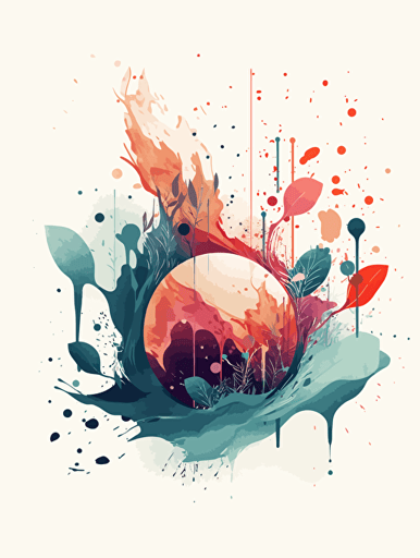 Rose, mechanical::modern minimalist illustration::2 change Fresh, A clean background, Gradient color, Vector，White background