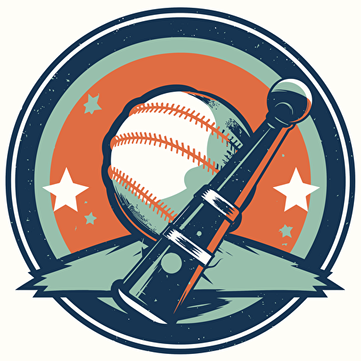 rocket baseball vector image