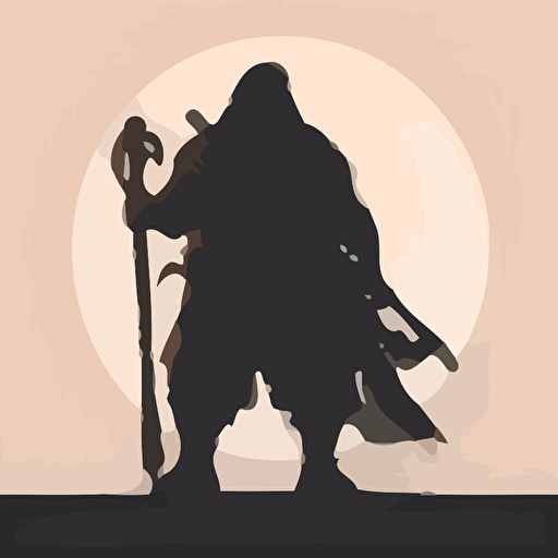 silhouetteCharacter Design ,simple illustration ,dwarf,vector ,silhouette