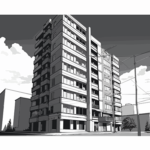 highrise building vector