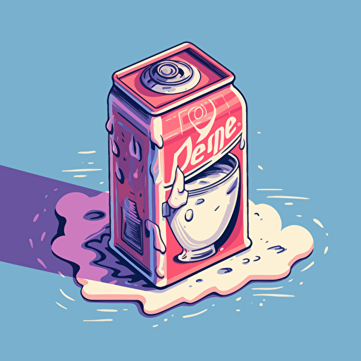 a carton of milk laying vector lofi