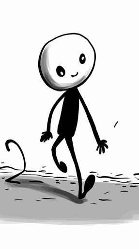 stickman comics, a story, manga, ink, 2d, vector,