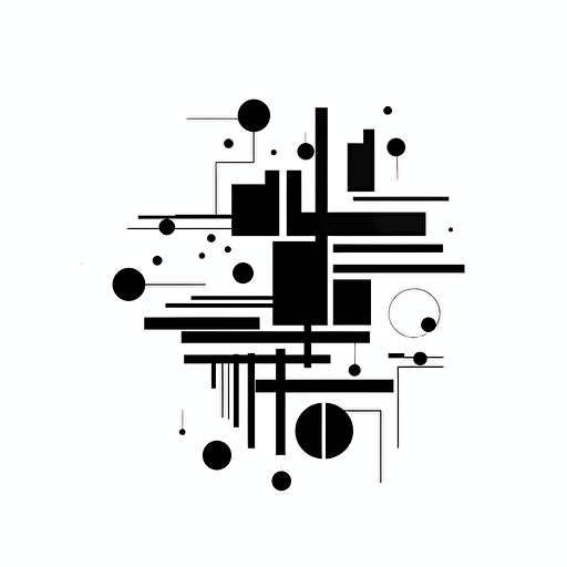 abstract iconic logo of something random, black vector, white background