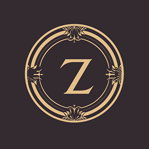 an elegant Z::3 monogram, Sans Serif, vector logo, zipper, symbolizing a fashion lifestyle clothing line