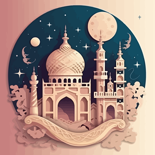 eid mubarak, paper cutout,illustration,vector