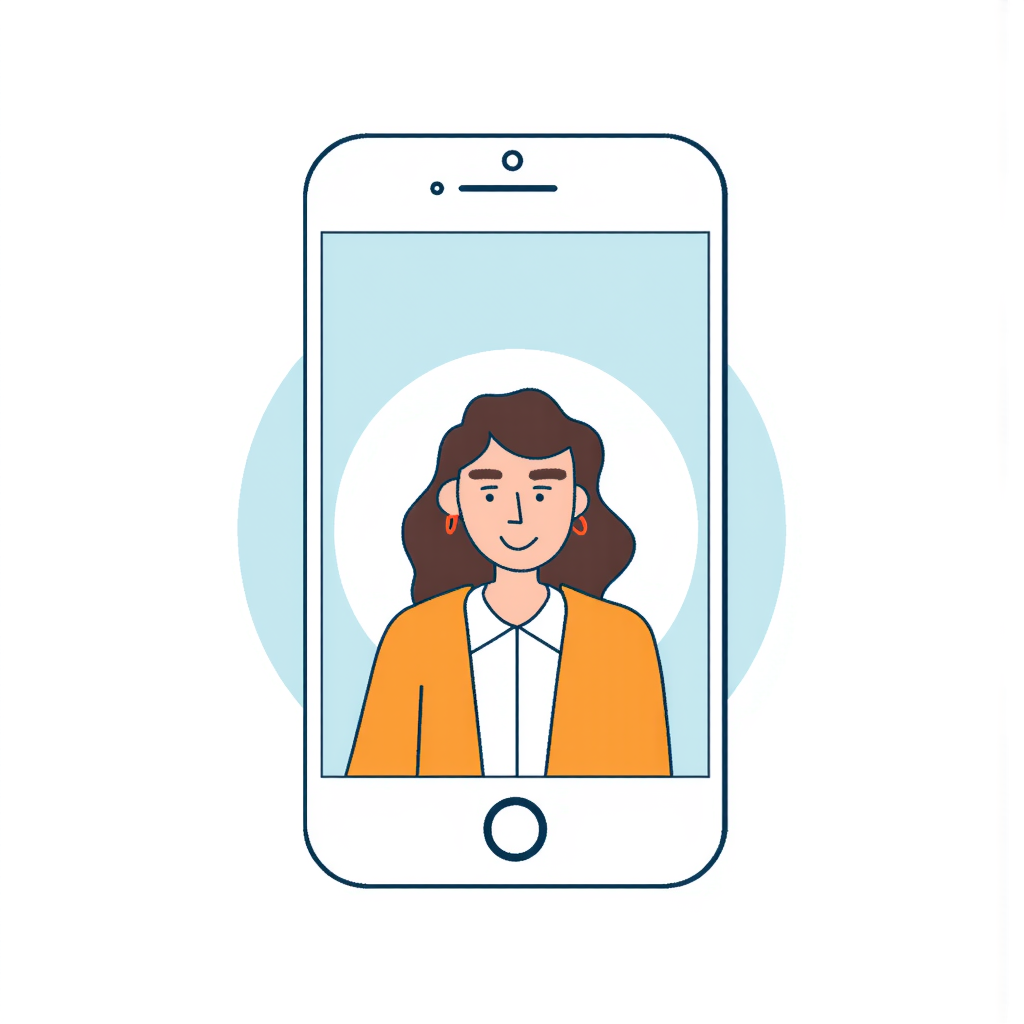 a woman inside a mobile 