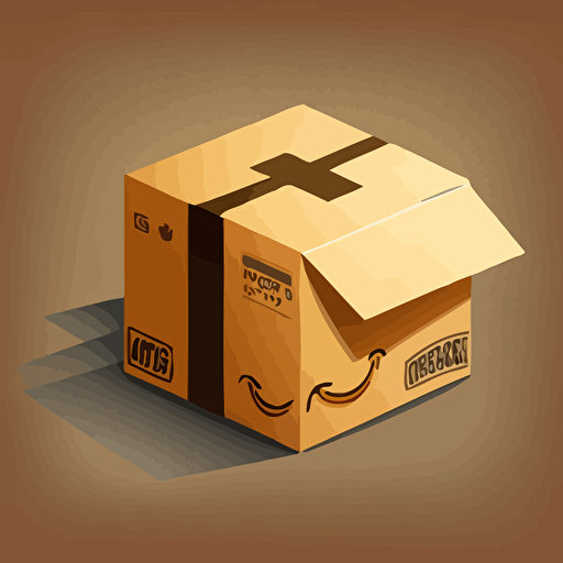 small amazon package, vector, 2D, simple
