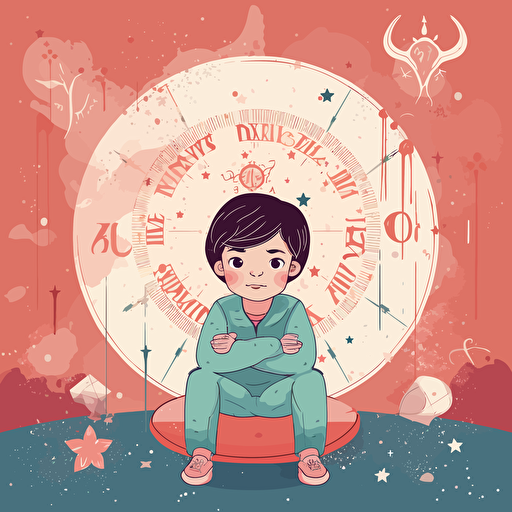 vector, illustration, child, room child, sign, zodiac, cancer, 6144x6144