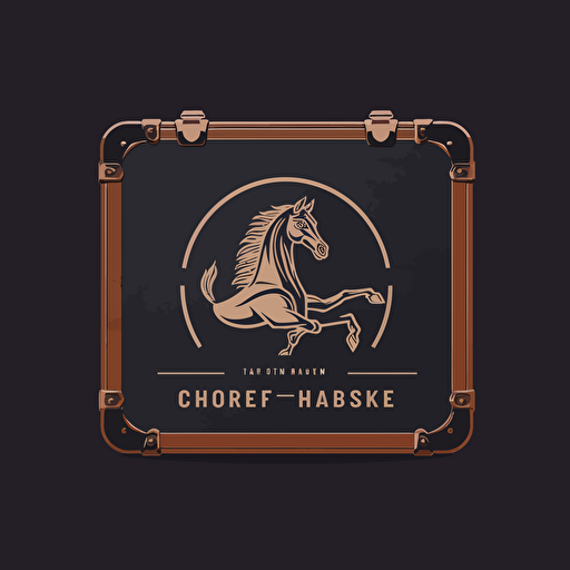 a modern logo design for dark horse cases, company that builds custom cases for equipment, detailed, adobe illustrator, vector, high quality, transparent background
