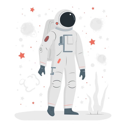 an astronaut on a space 