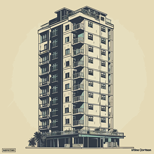 highrise building vector