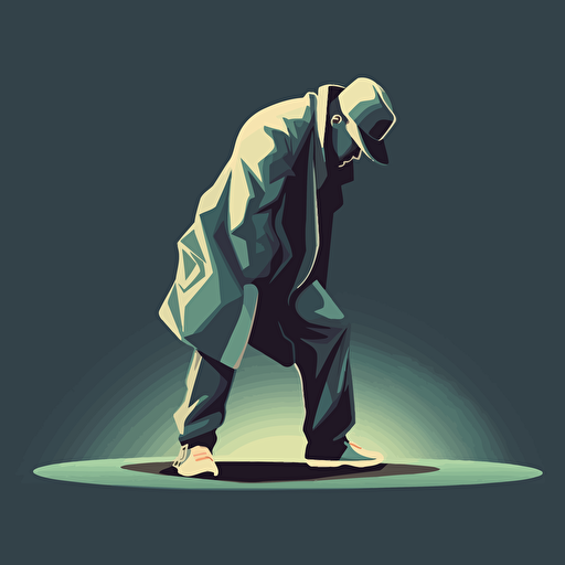 gangsta standing over a body, vector art