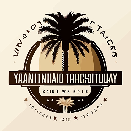 vector logo training and development office at a university, incorporating a date palm tree