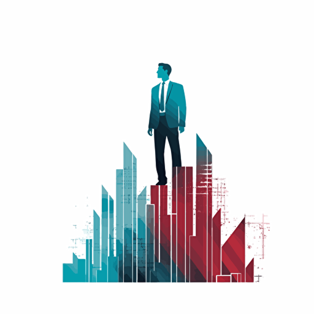 poster, success, capital management, data management, AI, minimalist, vector, white background