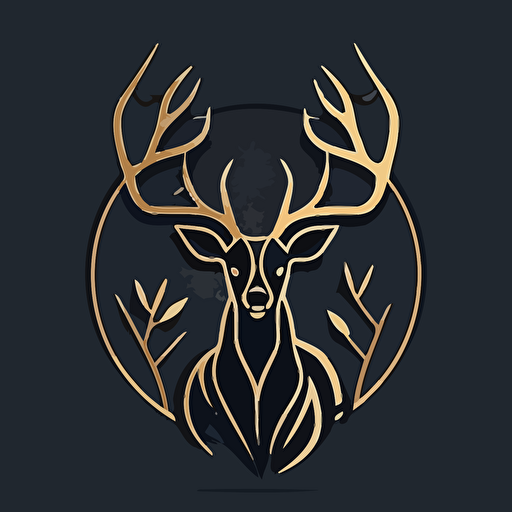logo, minimalistic, geospacaial geometric, aesthetically pleasing, ultra professional, deer vector