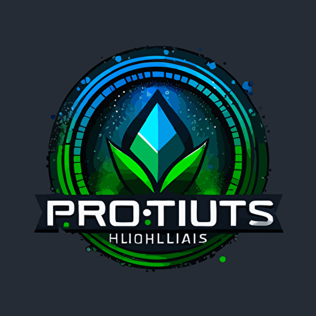 logo technology company named "Prolifis" highres vector green blue