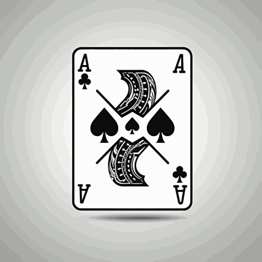 KND Numbah 1, Numbah 1 on a playing card, simple illustration, vector, minimalist style