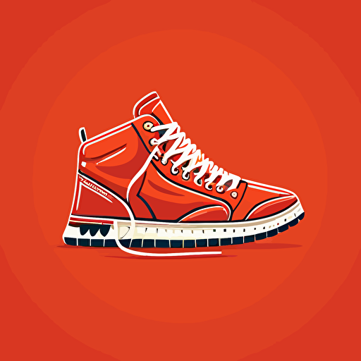 illustration basic dribbble style vector illustration of a cartoon high top sneaker