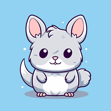 cute chinchilla kawaii style, vector clipart