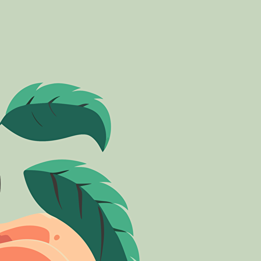 simple vector peach with coral color