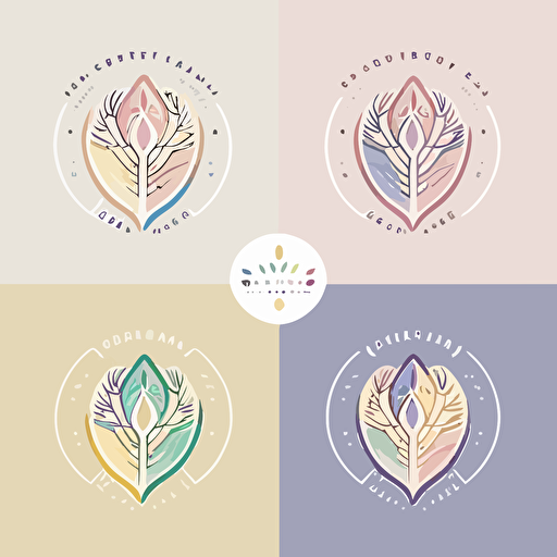 create a 5 colours vector line pastel logo using the concept of cultural connections, modern
