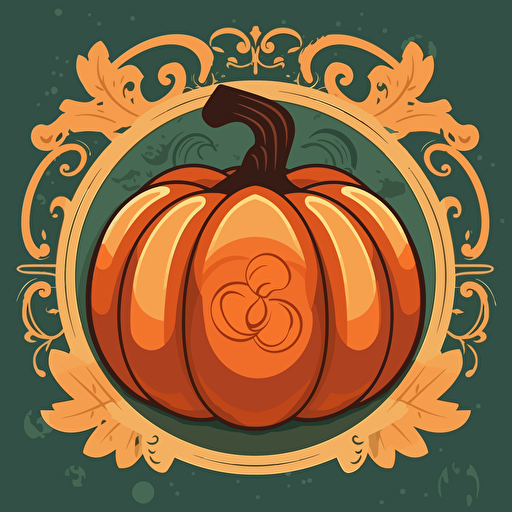 combine the word pumpkin with a logo pumpkin vector