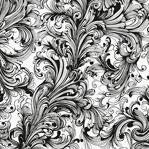 a sheet of multiple black pen on white paper flat vector page break ornaments, flourishes, hooladanders