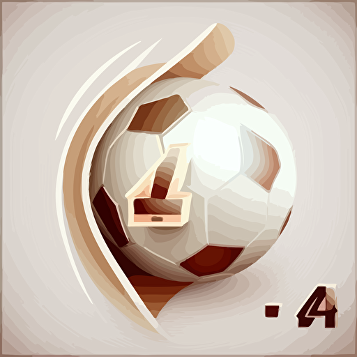 vector logo style football leauge with a soccerball inside a number four