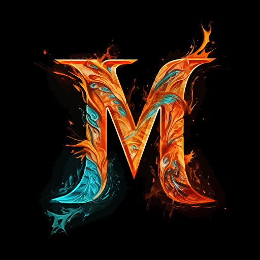 vector initials T M script