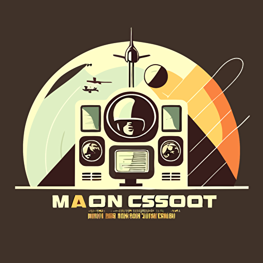 logo design representing mission control, vector, minimal