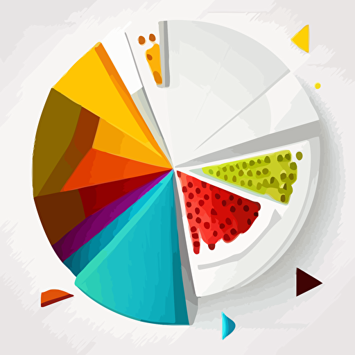 white background, flat illustration, vector style, piechart
