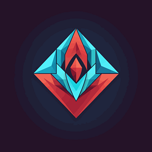 overlapping triangles and diamond shapes for a vector art logo
