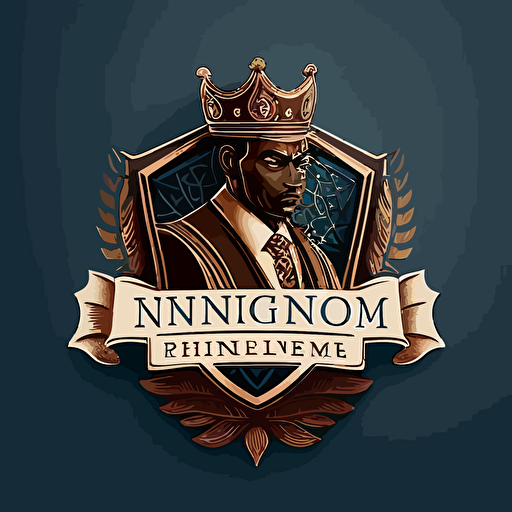 create me a vector college logo that say king phenomanal university