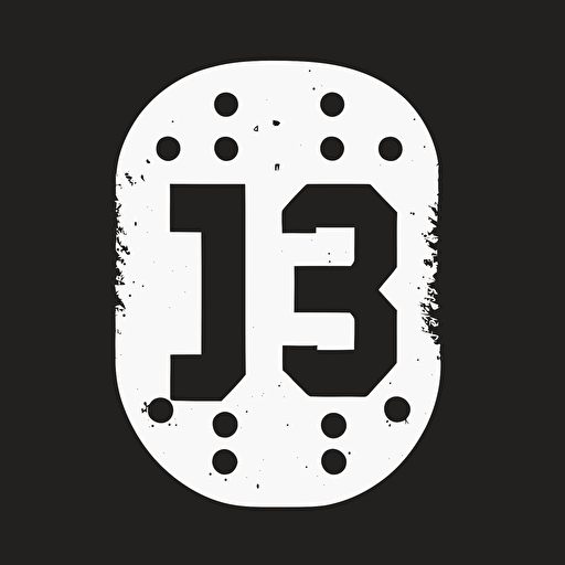 simple white logo vector of Friday the 13th part 3